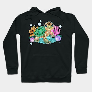 Cute Sea Turtle, Ocean Animals Sea Turtle, Sea Turtle Lovers Hoodie